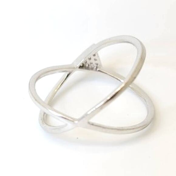 .20ctw Round Diamond Simulant Micro Pave Platinum on Silver Unity Ring - Picture 5 of 5